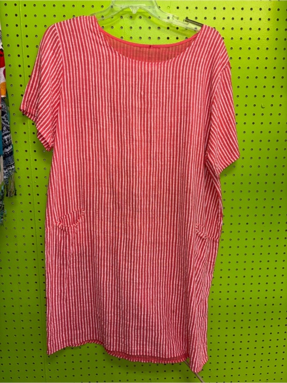 Striped Pink Women’s Swim Coverup Tunic